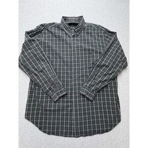 Ralph Lauren Shirt Mens 3XLT Green Plaid Long Sleeve Classic Fit Pony Logo